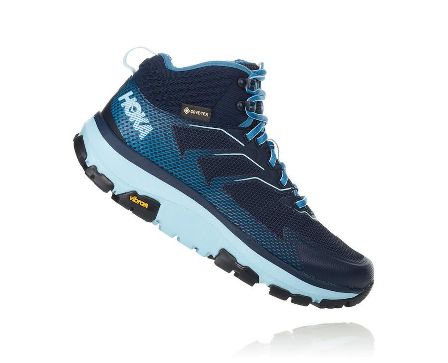 Hoka One One Hiking Boots Womens Blue - Toa GORE-TEX - 45762BQVG